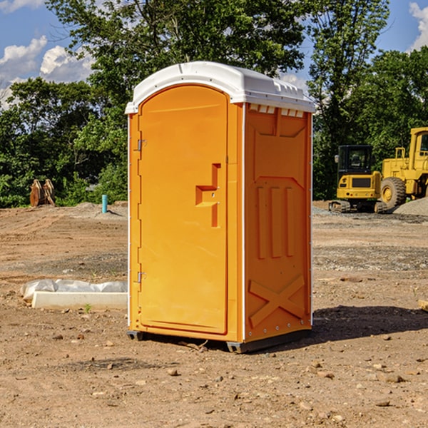 how often are the porta potties cleaned and serviced during a rental period in Monroe